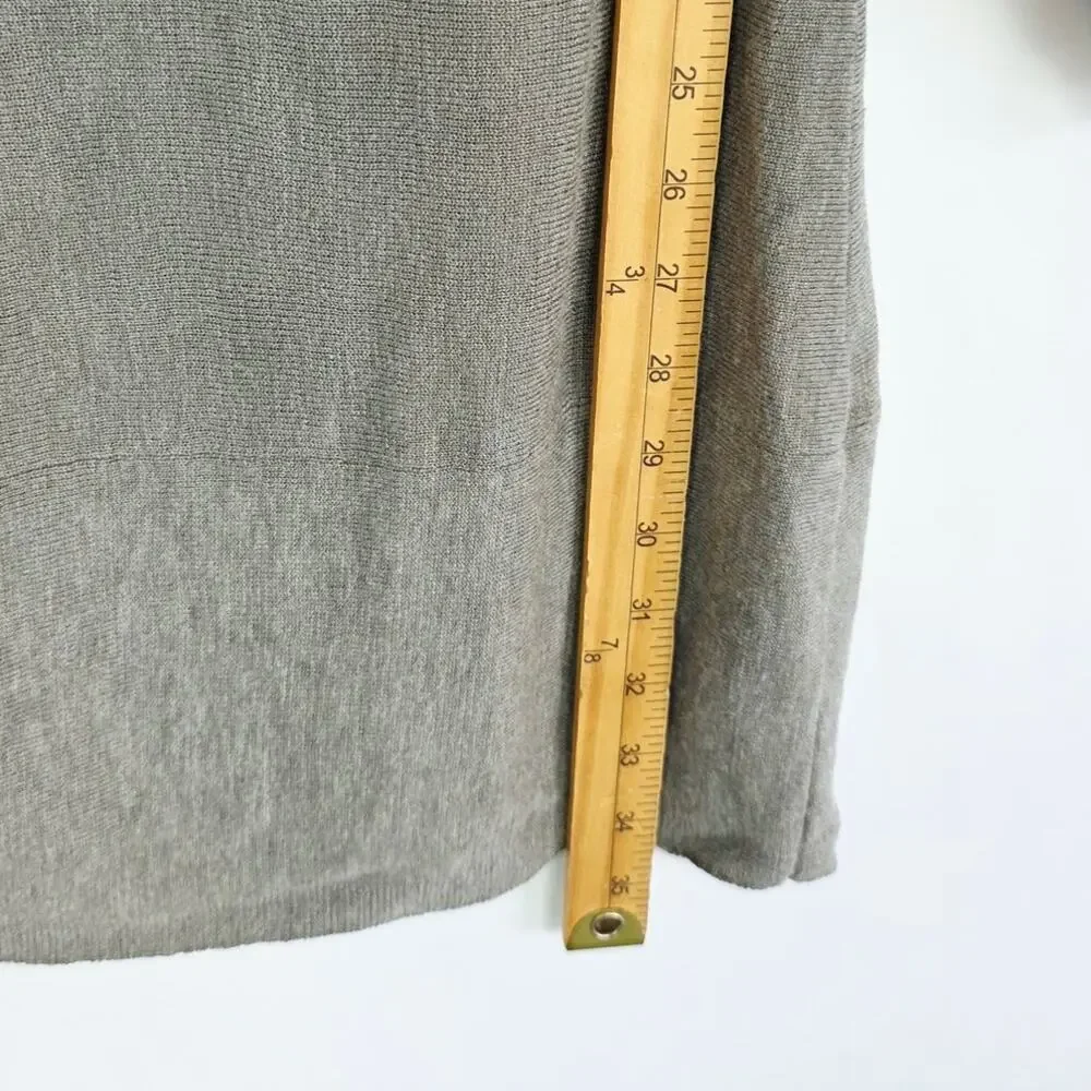 Soft Surroundings Sweater Tunic Dress Small Taupe Cowl Neck Wool Blend Minimal
